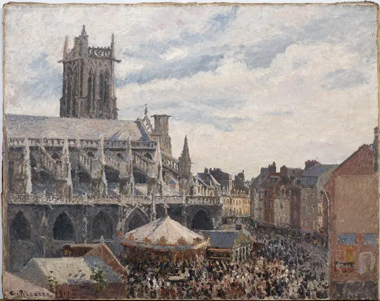Camille Pissarro, The Fair Outside the Church Saint-Jacques